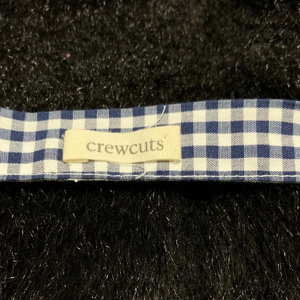 Crewcuts Navy and White Gingham Bow Tie